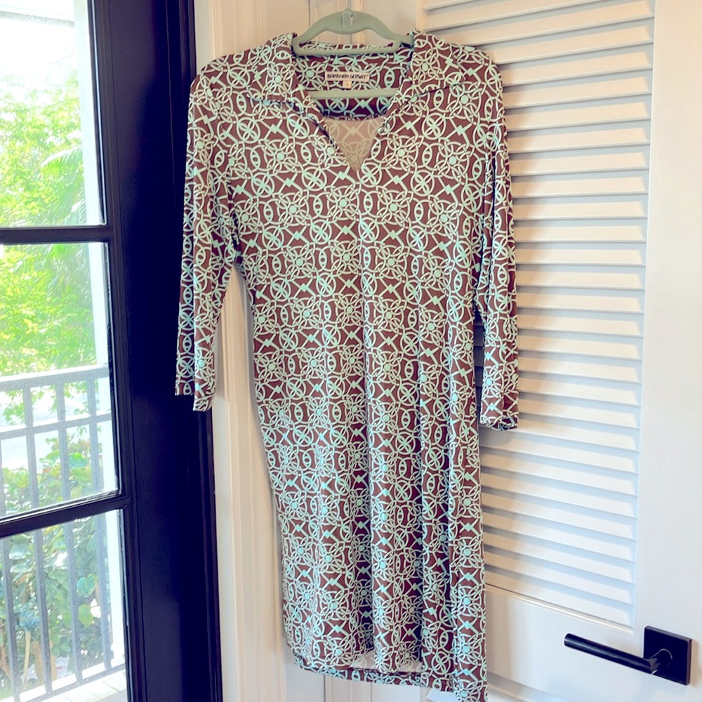 Never been worn Barbara Gerwit v-neck dress!
